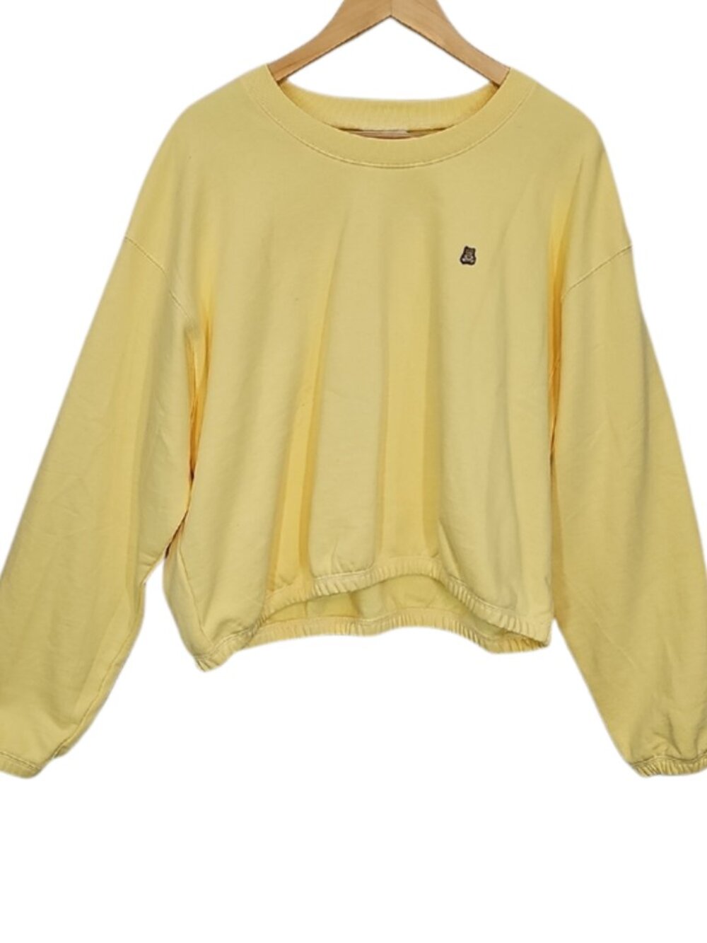 Teddy Fresh Classic Crewneck Sweatshirt 3XL Yellow Fleece Streetwear Cotton